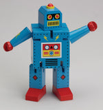 Wooden Robot - Blue