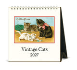 2027 Vintage Cats Desk Calendar