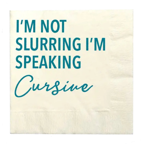 Slurring Cursive Napkins