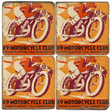 K9 Motorcycle Club Coasters