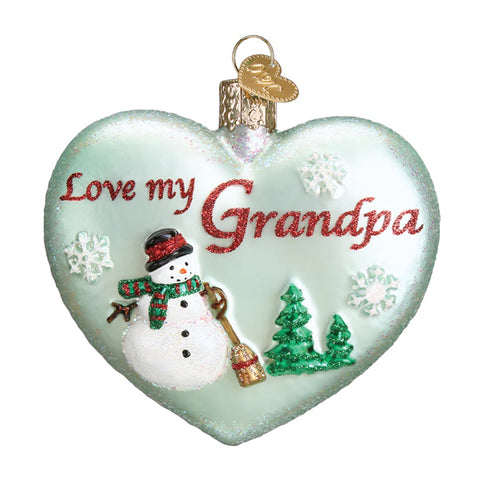 Grandpa Heart Ornament