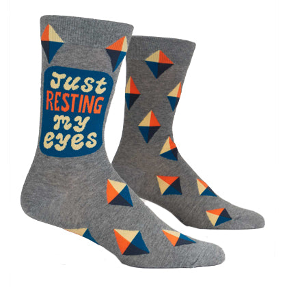 Men's Crew Socks - Just Resting My Eyes