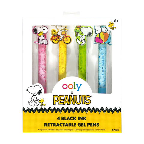 Peanuts Black Ink Retractable Gel Pen Set