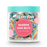 Rainbow Sour Belts Jar