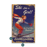 Ski Like a Girl Custom Sign
