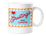 Sonoma Postage Stamp Mug