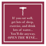 Open the Wine Cocktail Napkins