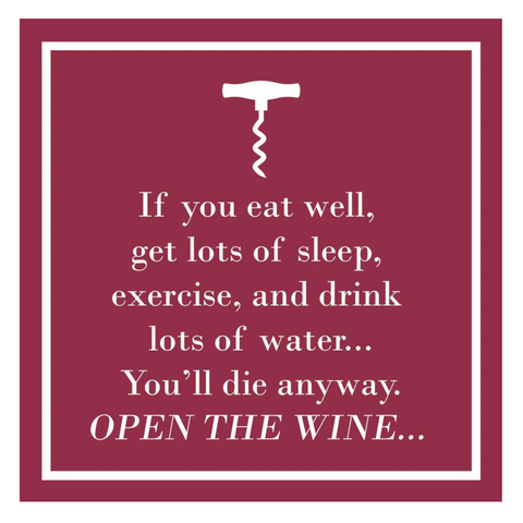 Open the Wine Cocktail Napkins