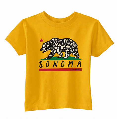 CA Bear Flag Kids T-Shirt - XL - Marigold
