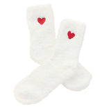 Embroidered Red Heart Socks