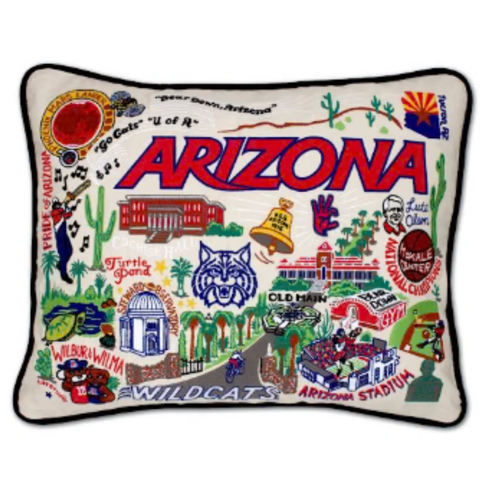 University of Arizona Collegiate Embroidered Pillow