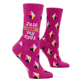 Women's Crew Socks - Just Resting My Eyes