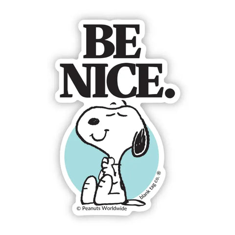 Peanuts Be Nice Snoopy Sticker