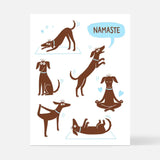 Yoga Dogs Greeting Card