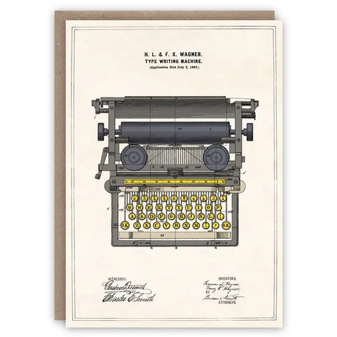 Typewriter Greeting Card
