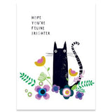 Feline Brighter Get Well Card
