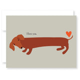 Long and Short Dachshund Card