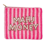 Mahj Money Coin Purse - Pink Striped
