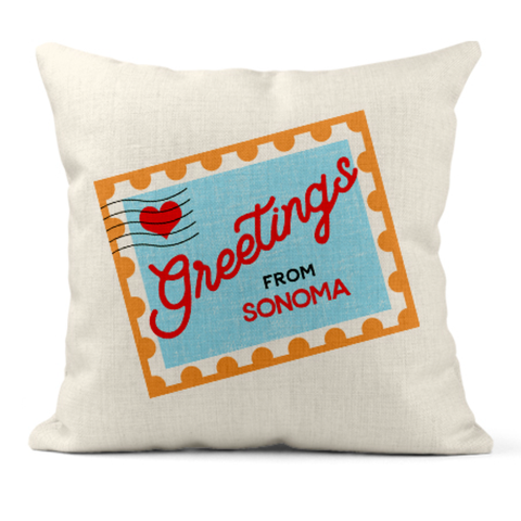 Sonoma Postage Stamp Pillow