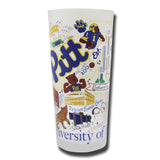 University of Pittsburgh Frosted Glass Tumbler