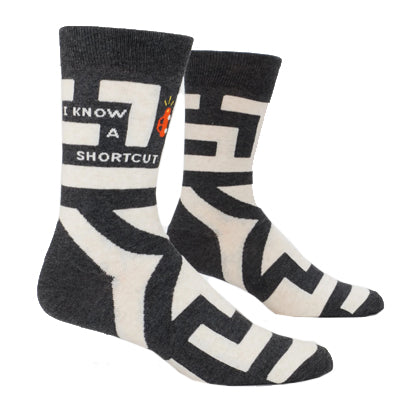 Men's Crew Socks - I Know a Shortcut
