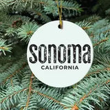 sonoma california Ceramic Ornament