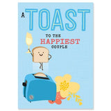 Toast Happiest Couple Birthday Card