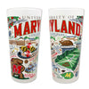 University of Maryland Frosted Glass Tumbler