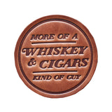 Whiskey & Cigars Leather Coaster