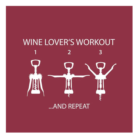 Wine Lover's Workout Cocktail Napkins