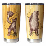 Bear Hugging, I Love You California Wood Grain Travel Mug