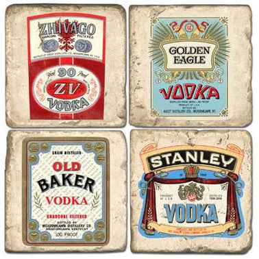 Vodka Label Drink Coasters