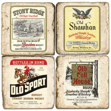 Whiskey Label Drink Coasters