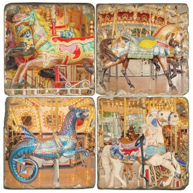 Carousel Horses Drink Coasters