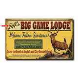 Big Game Lodge Custom Sign