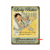 Lucky Babies - Yellow Custom Sign