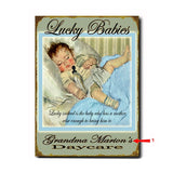 Lucky Babies - Blue Custom Sign