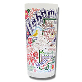 State of Alabama Frosted Glass Tumbler