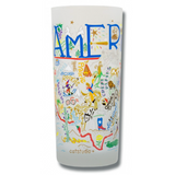 America Frosted Glass Tumbler