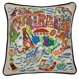 Australia Hand-Embroidered Pillow