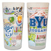 Brigham Young University Collegiate Frosted Glass Tumbler