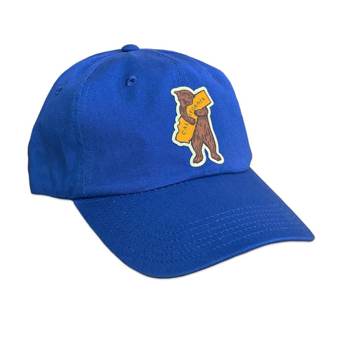 Bear Hugging California Blue Baseball Cap