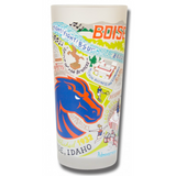 Boise State Collegiate Frosted Glass Tumbler