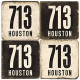 Houston Area Code 713 Drink Coasters