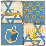 Happy Hanukkah Drink Coasters