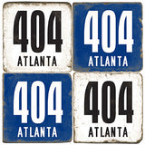 Atlanta Area Code 404 Drink Coasters