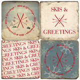 Skis & Greetings Drink Coasters