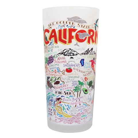 State of California Frosted Glass Tumbler