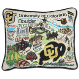 University of Colorado Boulder Collegiate Embroidered Pillow