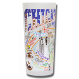 Chicago Frosted Glass Tumbler